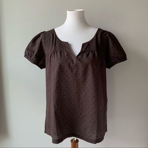 Vintage H&M Brown Short Sleeve Top Size 8